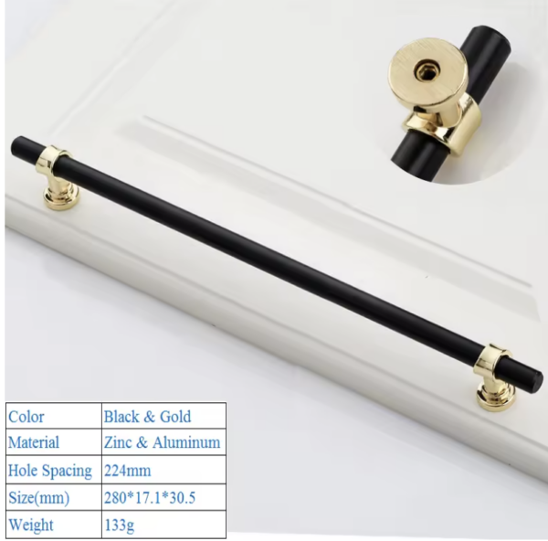 Rixos Gold Modern Minimalist Cabinet Door Handles